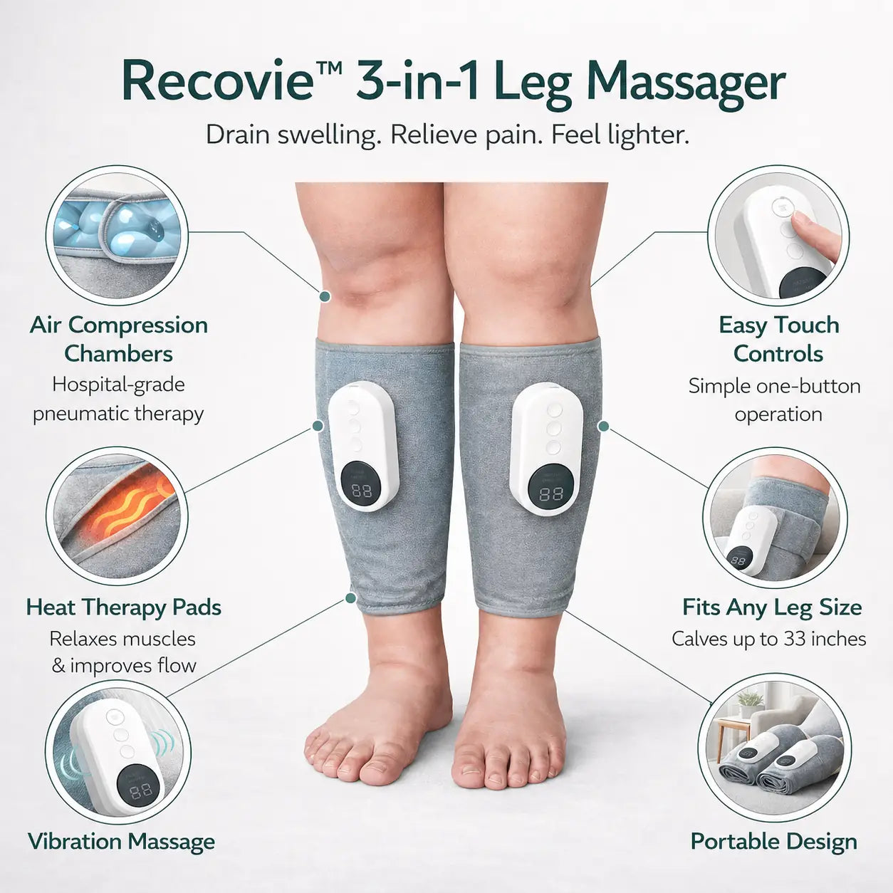 -Recovie™ 3-in-1 Leg Massager